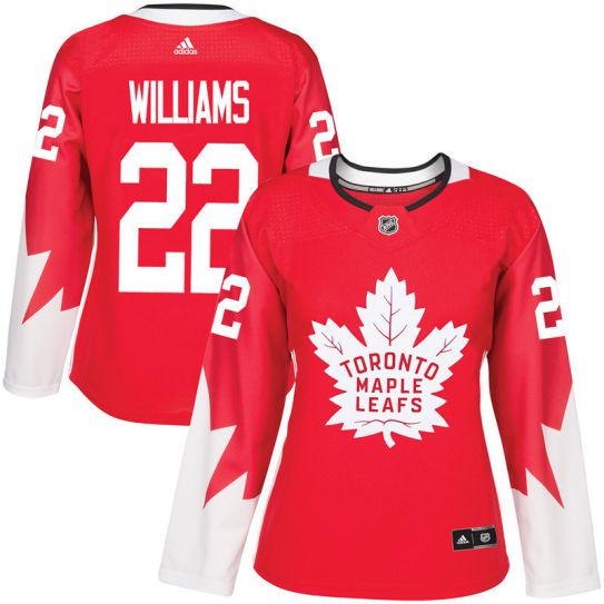 2017 NHL Toronto Maple Leafs women #22 Tiger Williams red jersey->->Women Jersey